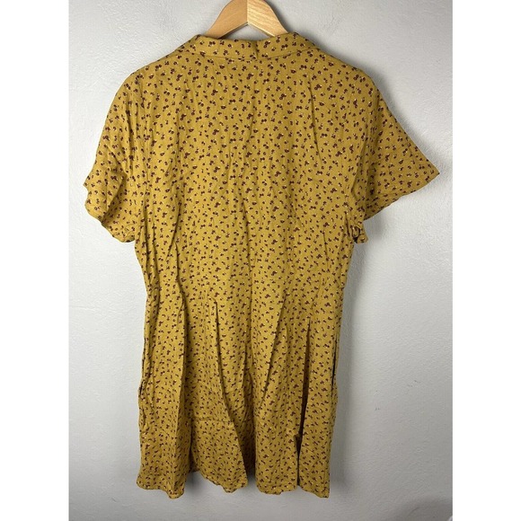 Madewell Mustard Floral Mini Dress - Picture 2 of 4